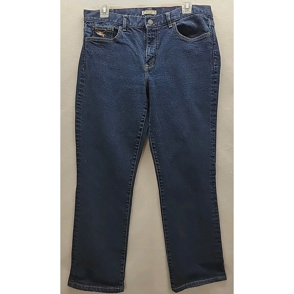 American Living Jeans Women's‎ Size 12 Blue Denim Mid Rise Inseam 27 Straight Lg